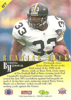 1995 Classic NFL Experience #87 Bam Morris Back
