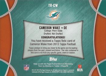 2013 Topps - Relics #TR-CW Cameron Wake Back