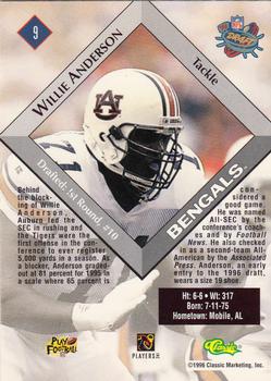 1996 Classic NFL Rookies #9 Willie Anderson Back