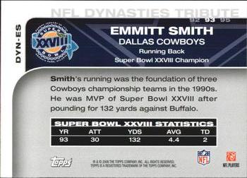 2008 Topps - NFL Dynasties Tribute #DYN-ES Emmitt Smith Back
