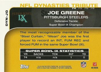 2008 Topps - NFL Dynasties Tribute #DYN-JG Joe Greene Back