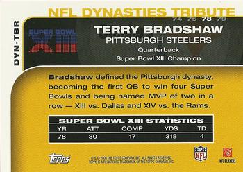 2008 Topps - NFL Dynasties Tribute #DYN-TBR Terry Bradshaw Back