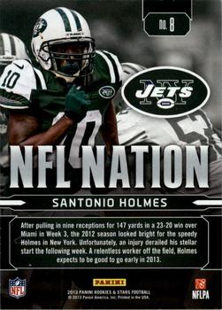 2013 Panini Rookies & Stars - NFL Nation #8 Santonio Holmes Back