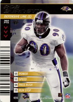 2001 NFL Showdown 1st Edition #031 Rob Burnett Front