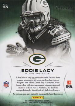 2013 Panini Momentum - Rookie Initiation Materials #30 Eddie Lacy Back