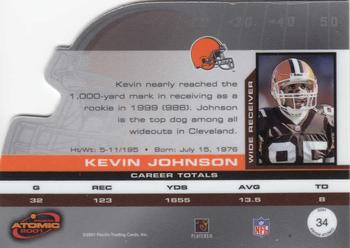 2001 Pacific Prism Atomic #34 Kevin Johnson Back