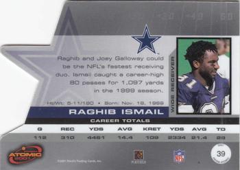2001 Pacific Prism Atomic #39 Raghib Ismail Back