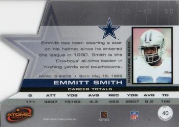 2001 Pacific Prism Atomic #40 Emmitt Smith Back