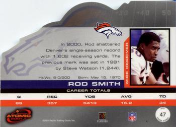 2001 Pacific Prism Atomic #47 Rod Smith Back