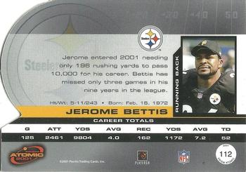 2001 Pacific Prism Atomic #112 Jerome Bettis Back