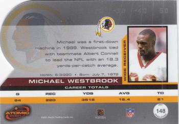 2001 Pacific Prism Atomic #148 Michael Westbrook Back