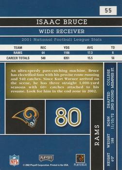 2002 Playoff Absolute Memorabilia #55 Isaac Bruce Back