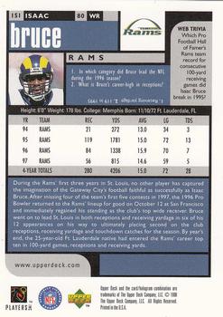 1998 UD Choice Previews #151 Isaac Bruce Back