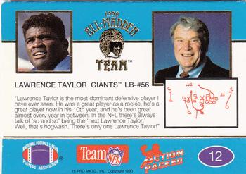 1990 Action Packed All-Madden #12 Lawrence Taylor Back