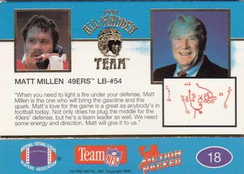 1990 Action Packed All-Madden #18 Matt Millen Back