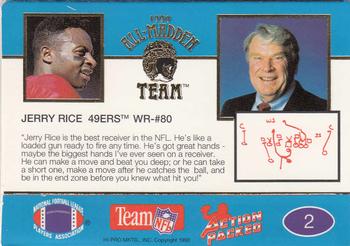 1990 Action Packed All-Madden #2 Jerry Rice Back