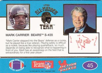 1990 Action Packed All-Madden #45 Mark Carrier Back