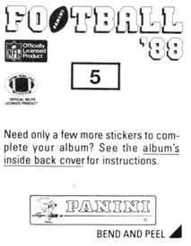 1988 Panini Stickers #5 Chris Burkett Back
