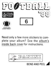 1988 Panini Stickers #6 Derrick Burroughs Back