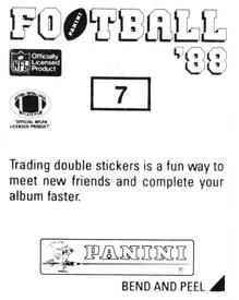 1988 Panini Stickers #7 Shane Conlan Back