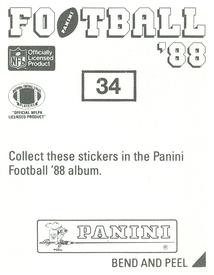 1988 Panini Stickers #34 Earnest Byner Back