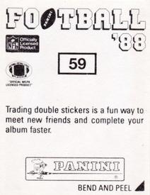 1988 Panini Stickers #59 Ricky Nattiel Back