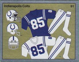 1988 Panini Stickers #91 Indianapolis Colts Uniform Front