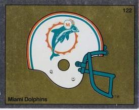 1988 Panini Stickers #122 Miami Dolphins Helmet Front