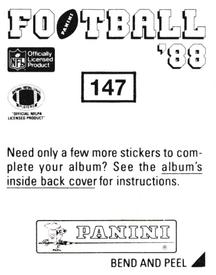 1988 Panini Stickers #147 Stanley Morgan Back