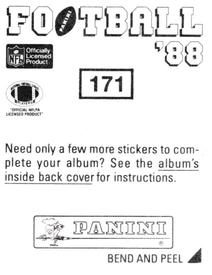1988 Panini Stickers #171 Todd Blackledge Back