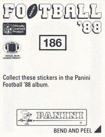 1988 Panini Stickers #186 Martin Bayless Back