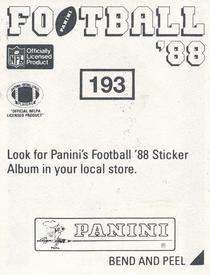 1988 Panini Stickers #193 Billy Ray Smith Back