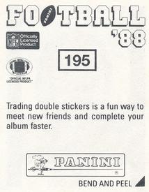 1988 Panini Stickers #195 Kellen Winslow Back