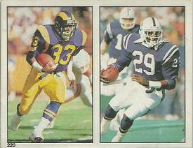 1988 Panini Stickers #220 Charles White / Eric Dickerson Front