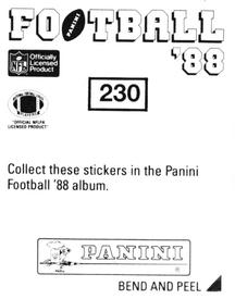 1988 Panini Stickers #230 Gary Clark Back
