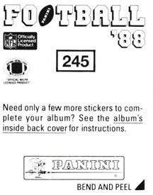 1988 Panini Stickers #245 Gerald Riggs Back