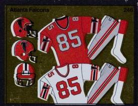 1988 Panini Stickers #246 Atlanta Falcons Uniform Front