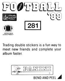 1988 Panini Stickers #281 Michael Cofer Back