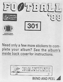 1988 Panini Stickers #301 Tim Harris Back