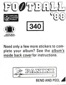 1988 Panini Stickers #340 Bruce Clark Back