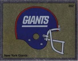1988 Panini Stickers #352 New York Giants Helmet Front