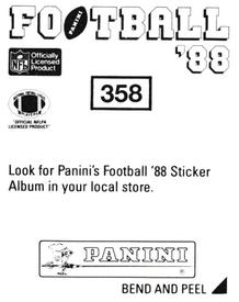 1988 Panini Stickers #358 Terry Kinard Back