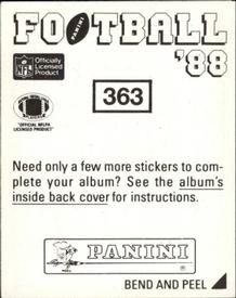 1988 Panini Stickers #363 Joe Morris Back