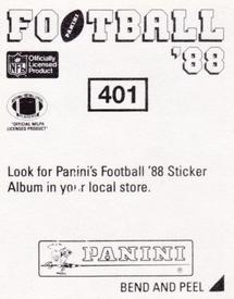 1988 Panini Stickers #401 Roger Craig Back