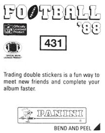 1988 Panini Stickers #431 Darrell Green Back