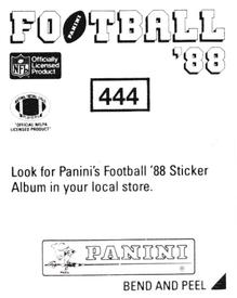 1988 Panini Stickers #444 Doug Williams Back