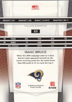 2007 Leaf Certified Materials #63 Isaac Bruce Back