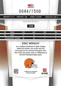 2007 Leaf Certified Materials #163 Eric Wright Back