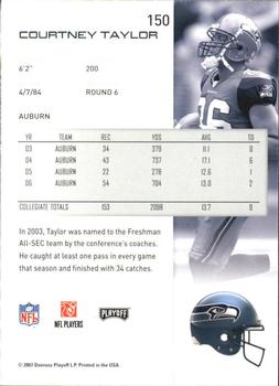 2007 Playoff NFL Playoffs #150 Courtney Taylor Back