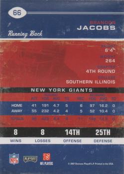 2007 Playoff Contenders #66 Brandon Jacobs Back